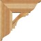 Ekena Millwork Merced Traditional Rough Sawn Bracket w/ Offset Brace, Western Red Cedar, 8"W x 20"D x 20"H BKT0806X20X20MRC01RWR - alternate 4